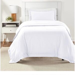 Twin/ xl duvet cover set zip closure pillow case set New NIP bright white box